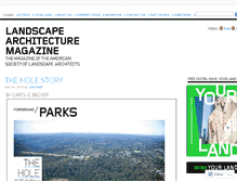 Tablet Screenshot of landscapearchitecturemagazine.org